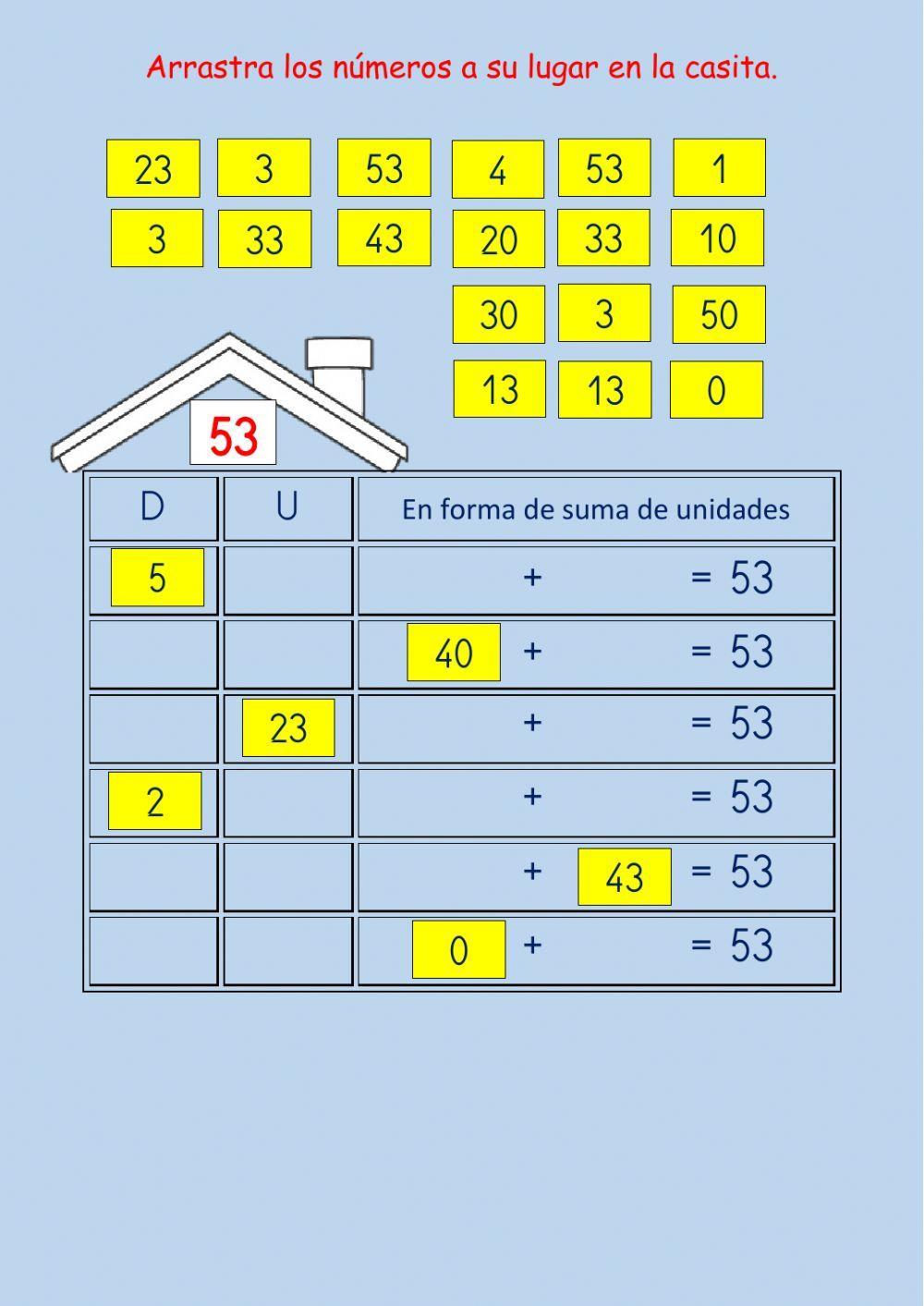 Descomposición del 53 Descomposición del 53