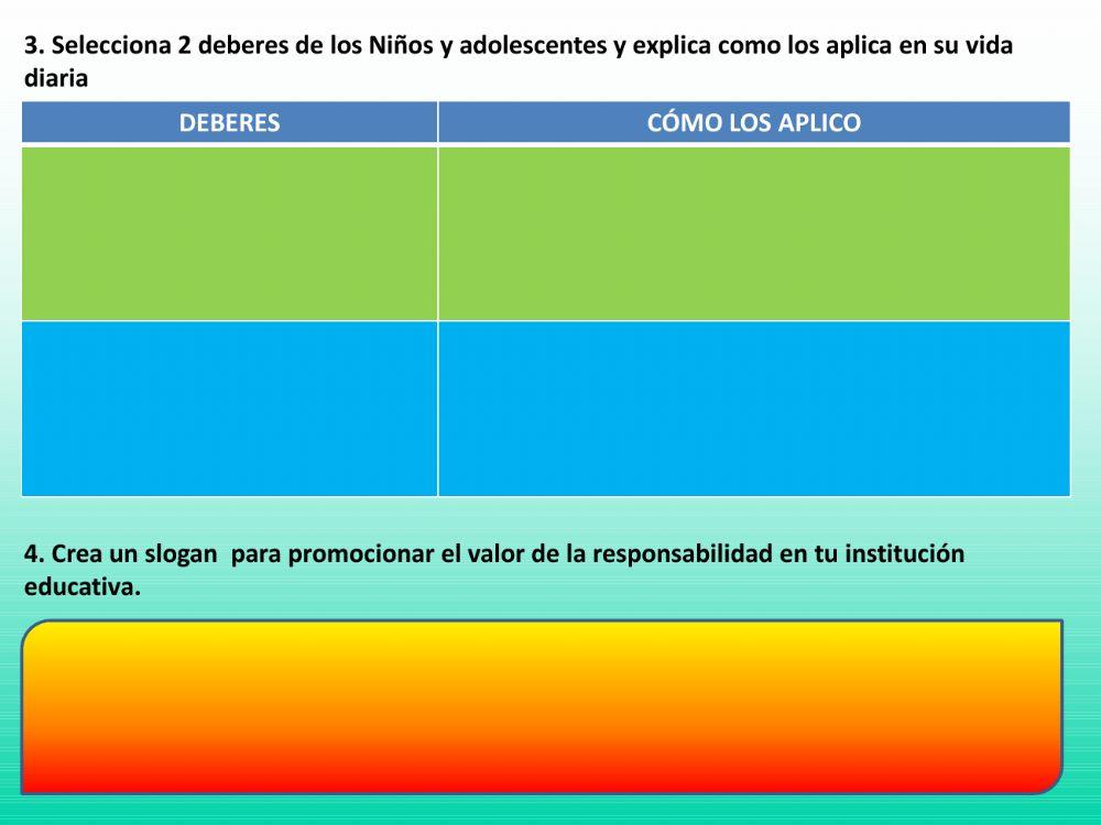 OBLIGACIONES  de la niñez