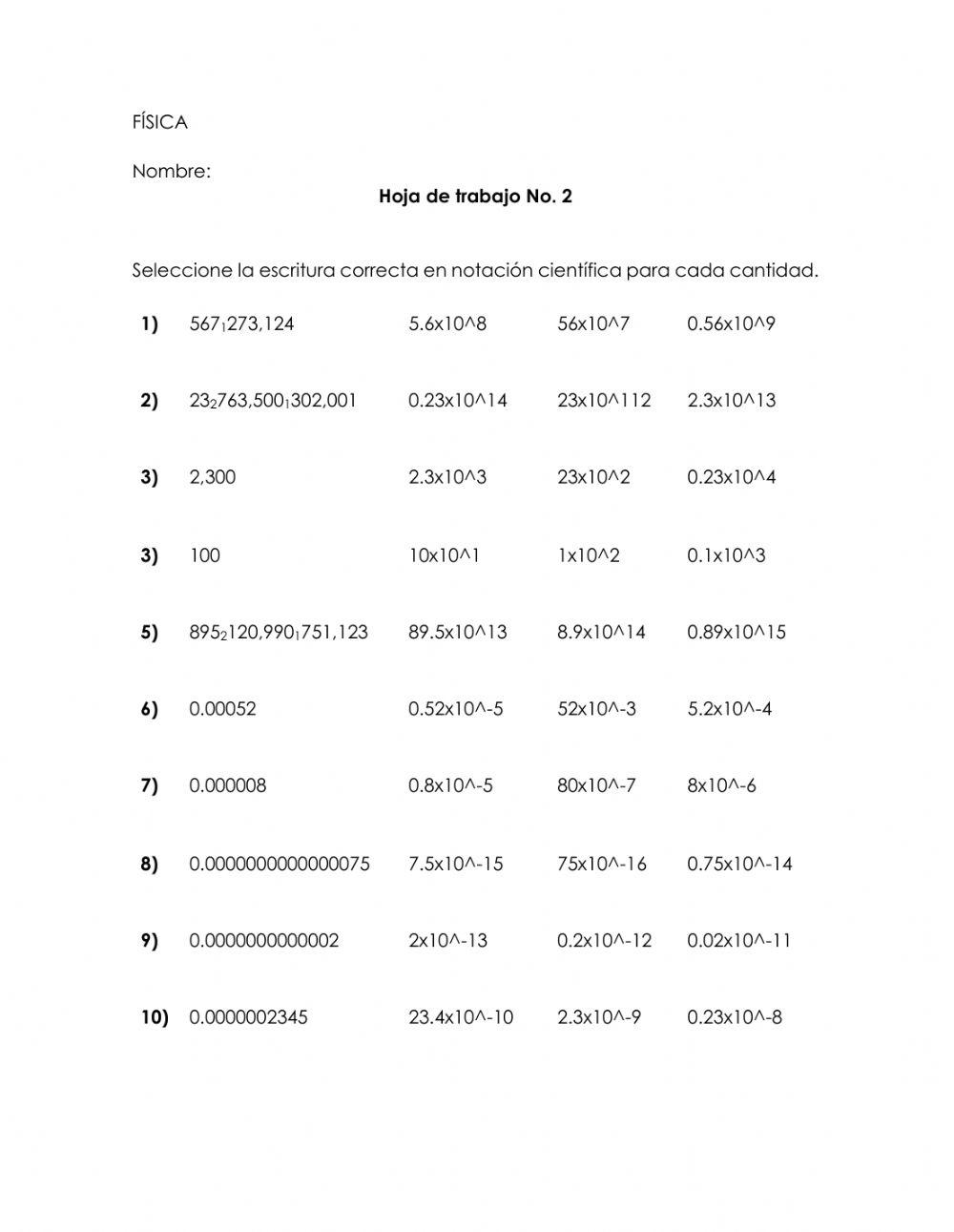 Notación Científica