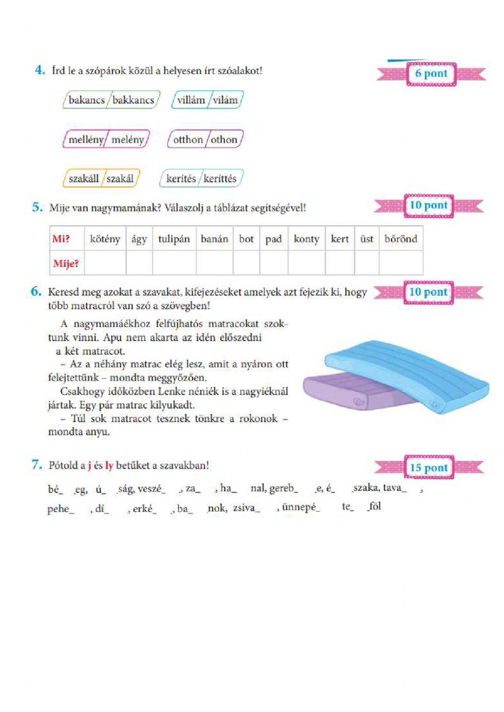 Félév végi felmérés