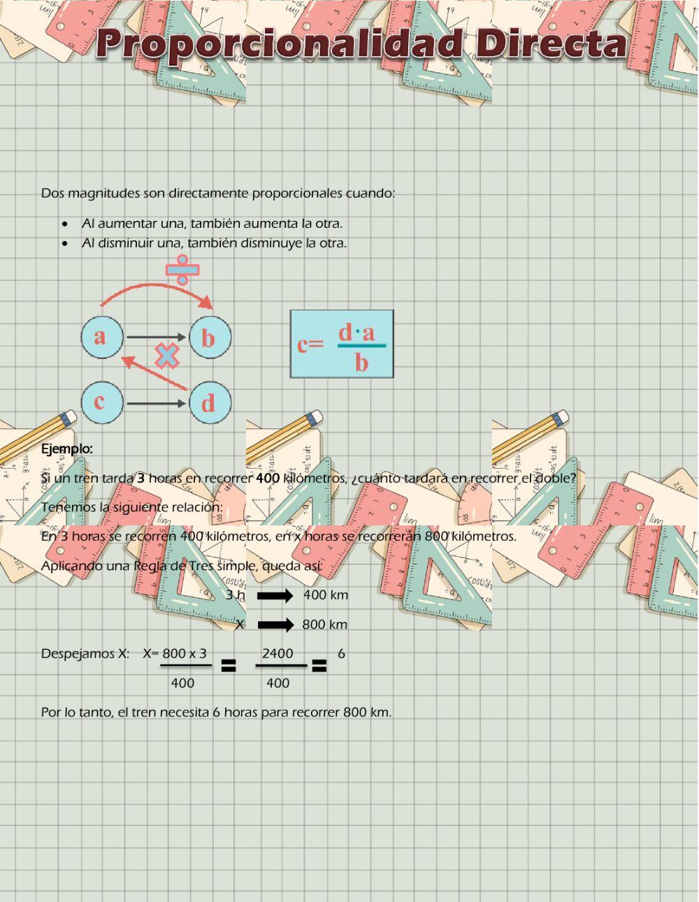 Proporcionalidad directa