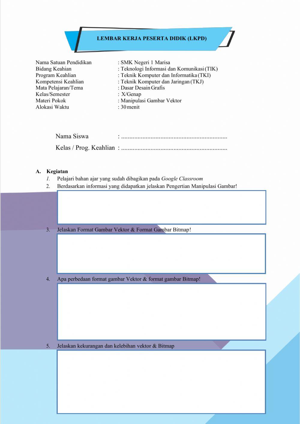 LKPD Materi Vektor & Bitmap