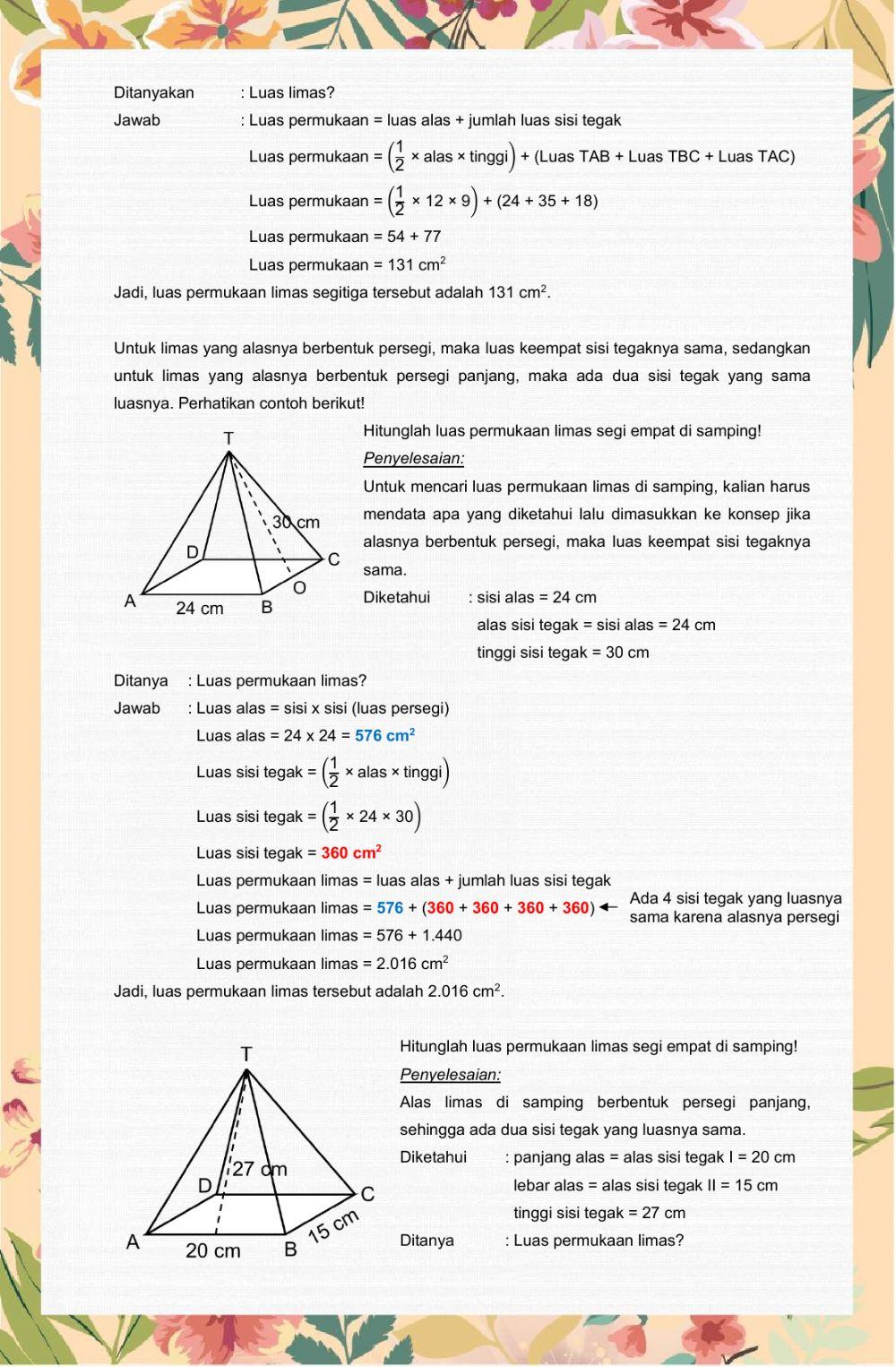 LKPD Matematika Limas dan Kerucut