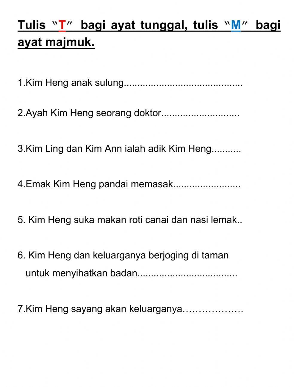 BM AYAT TUNGGAL DAN AYAT MAJMUK T3