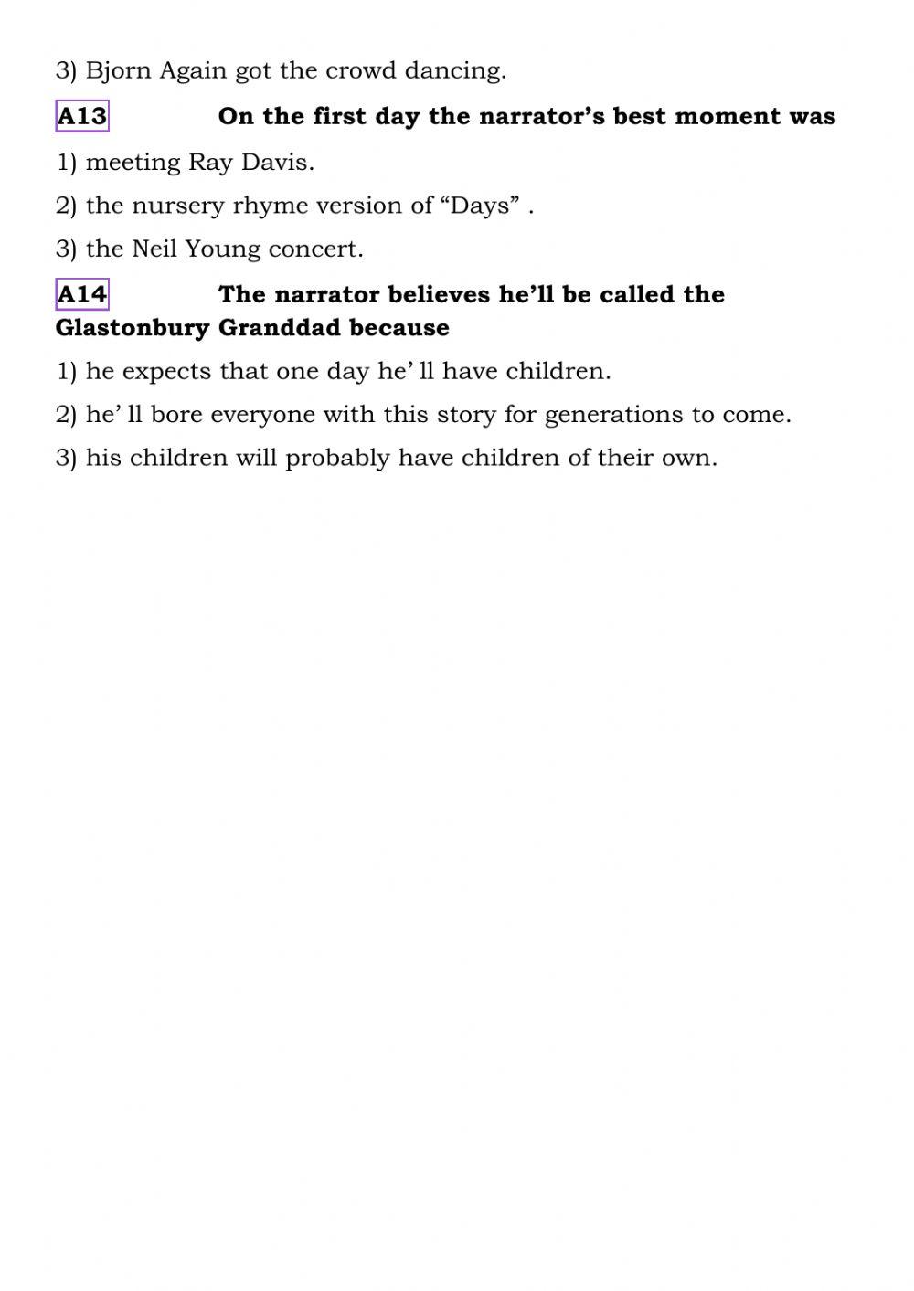 Listening (A8-A14 ЕГЭ)