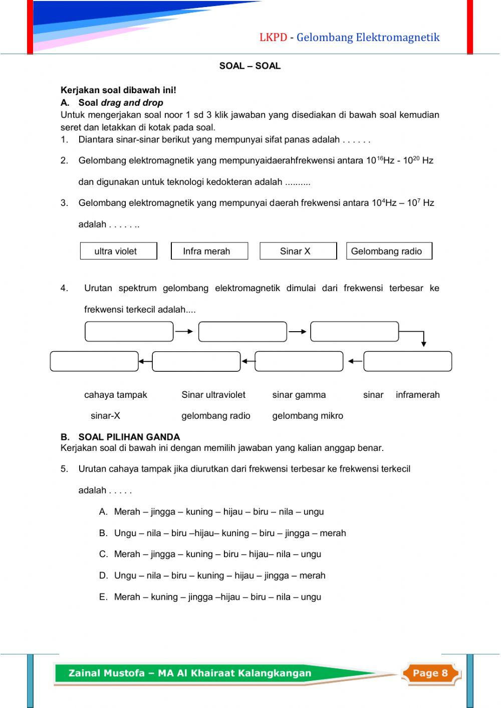 LKPD Digital Fisika Gelombang Elektromagnetik