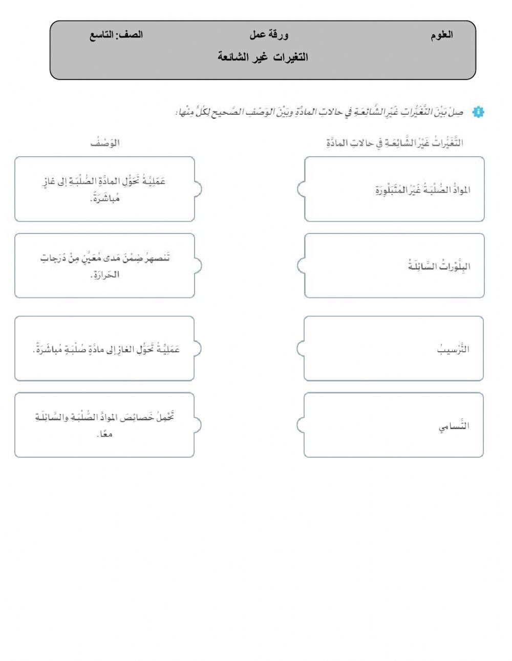 التغيرات غير الشائعة