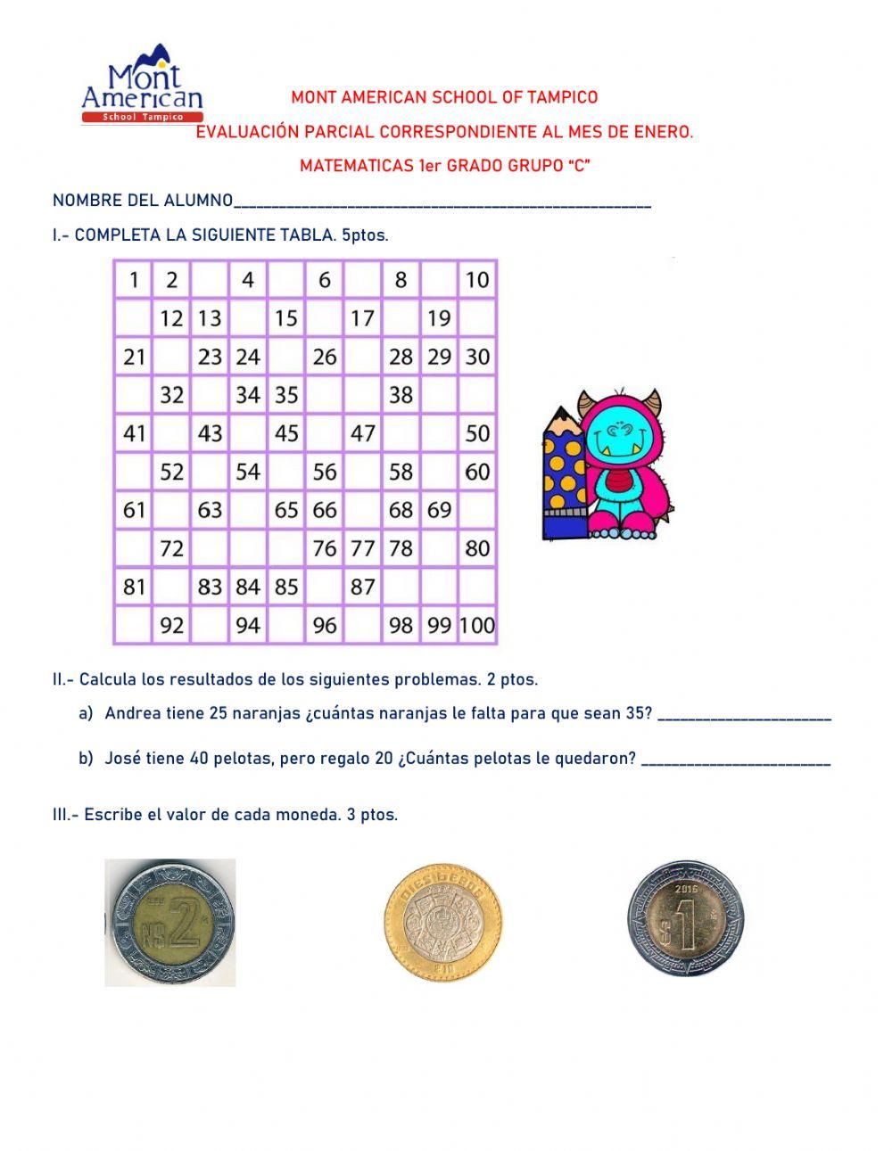 Examen parcial 1er grado