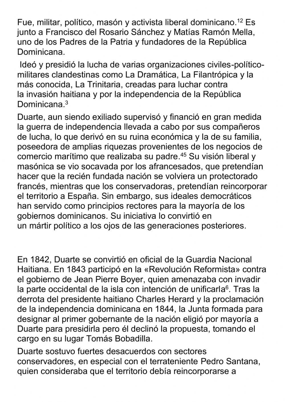 Biografia de juan pablo duarte