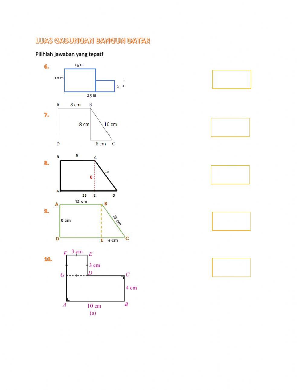 Luas Segitiga dan Luas Gabungan Bangun Datar