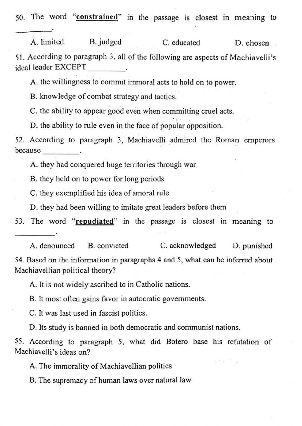Đề thi đánh giá năng lực ngoại ngữ Tiếng Anh vào lớp 10 Chuyên ngoại ngữ - Số 18.2