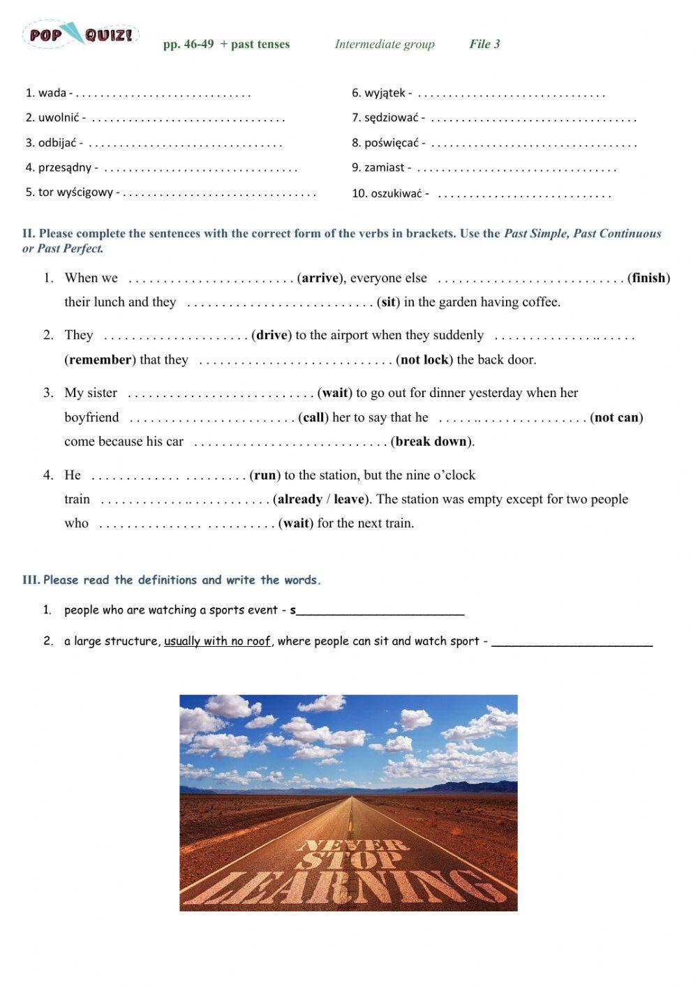Pop quiz - Intermediate