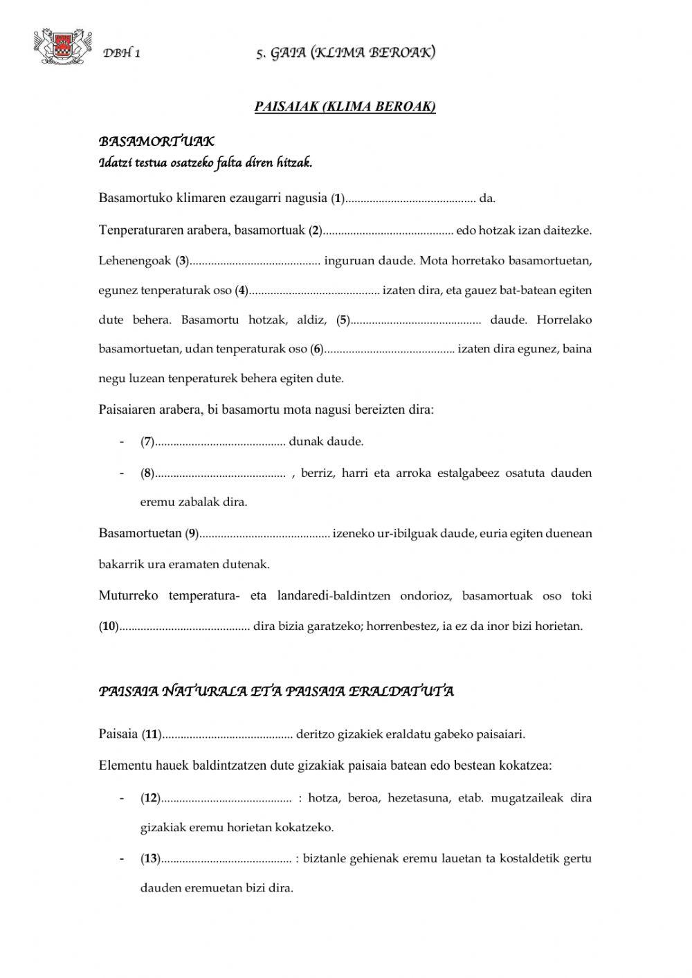 Paisaiak (Klima beroak)