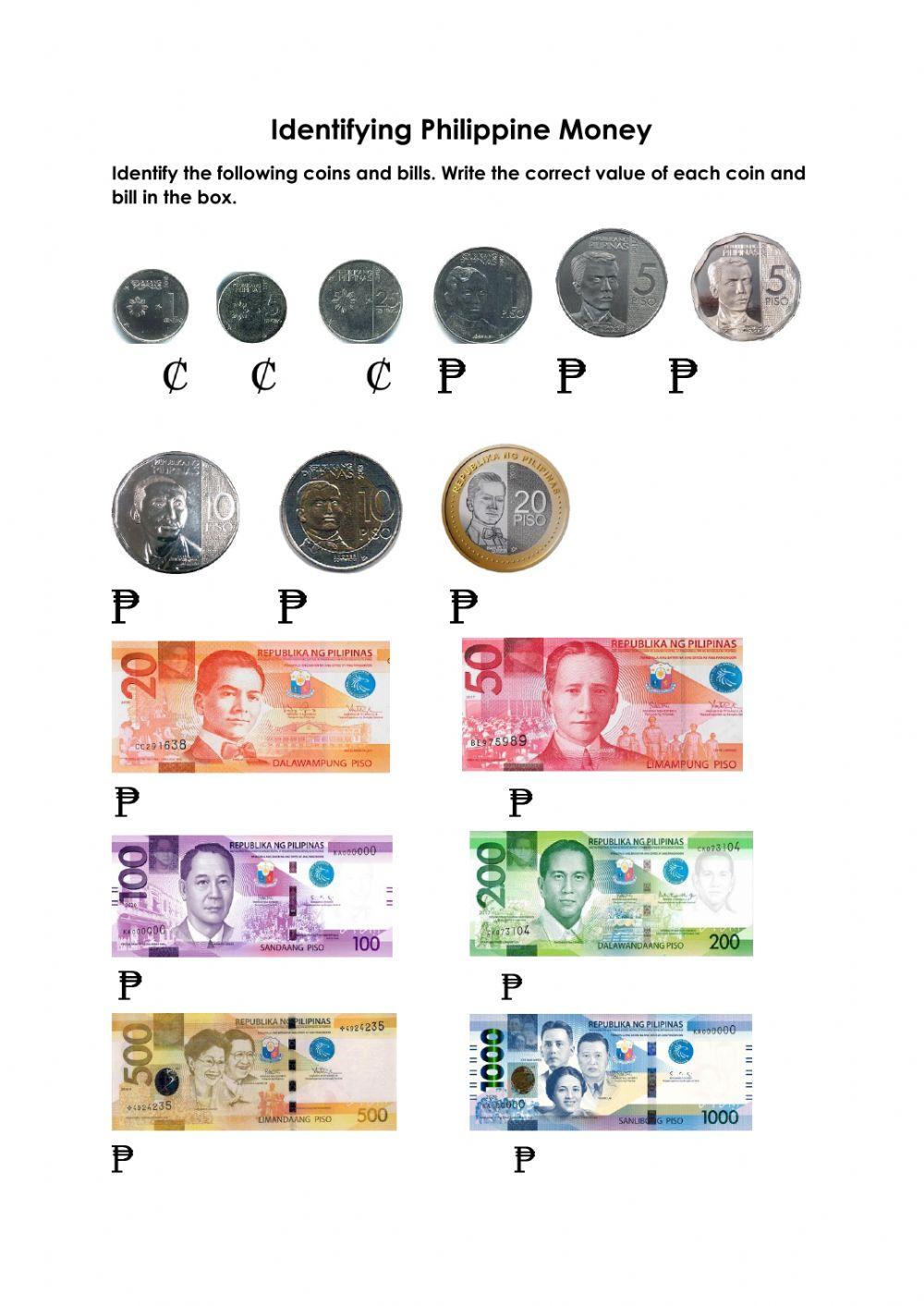 Philippine Money Worksheet Live Worksheets, 57% OFF
