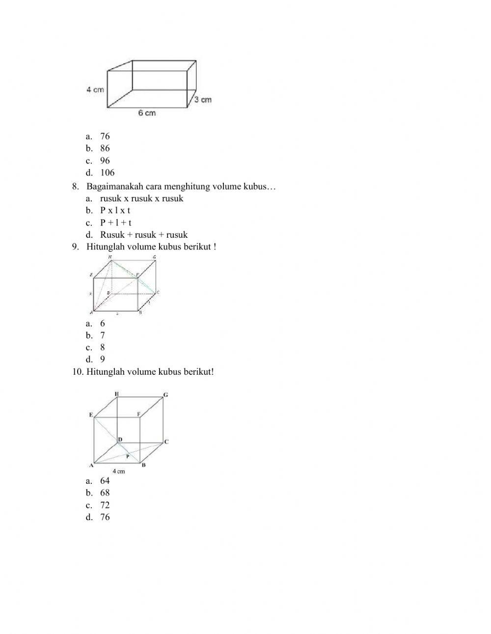 Matematika Bangun Ruang