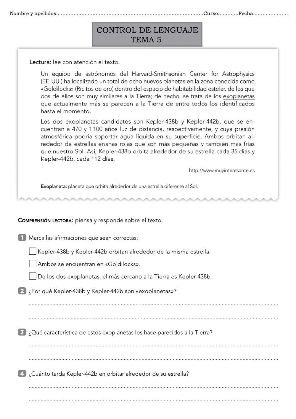 Control lenguaje tema 5