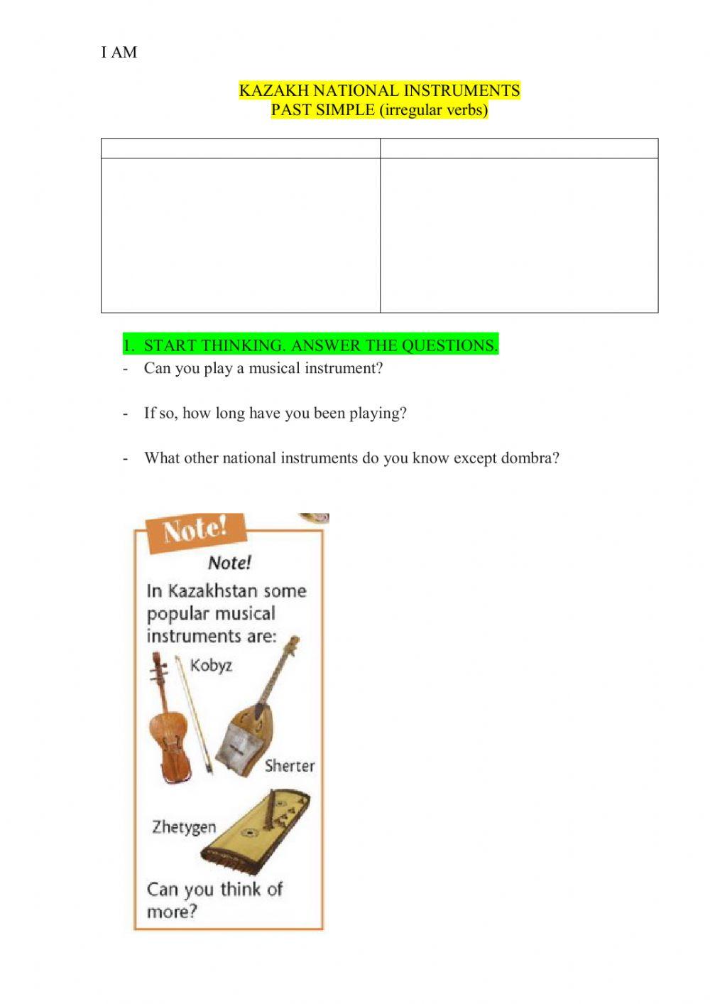 Kazakh national instruments