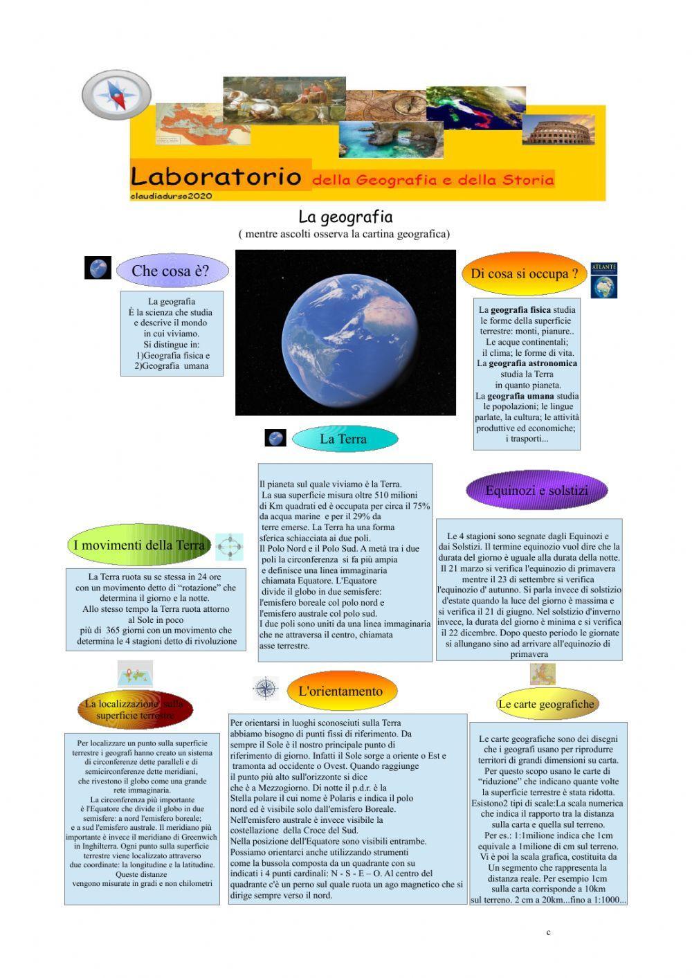 Geografia: Introduzione allo studio della geografia