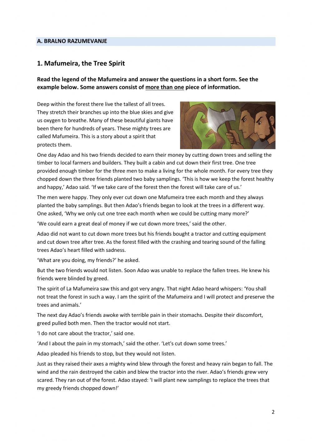 Tekmovanje iz angleščine - 9. razred - oktober 2017