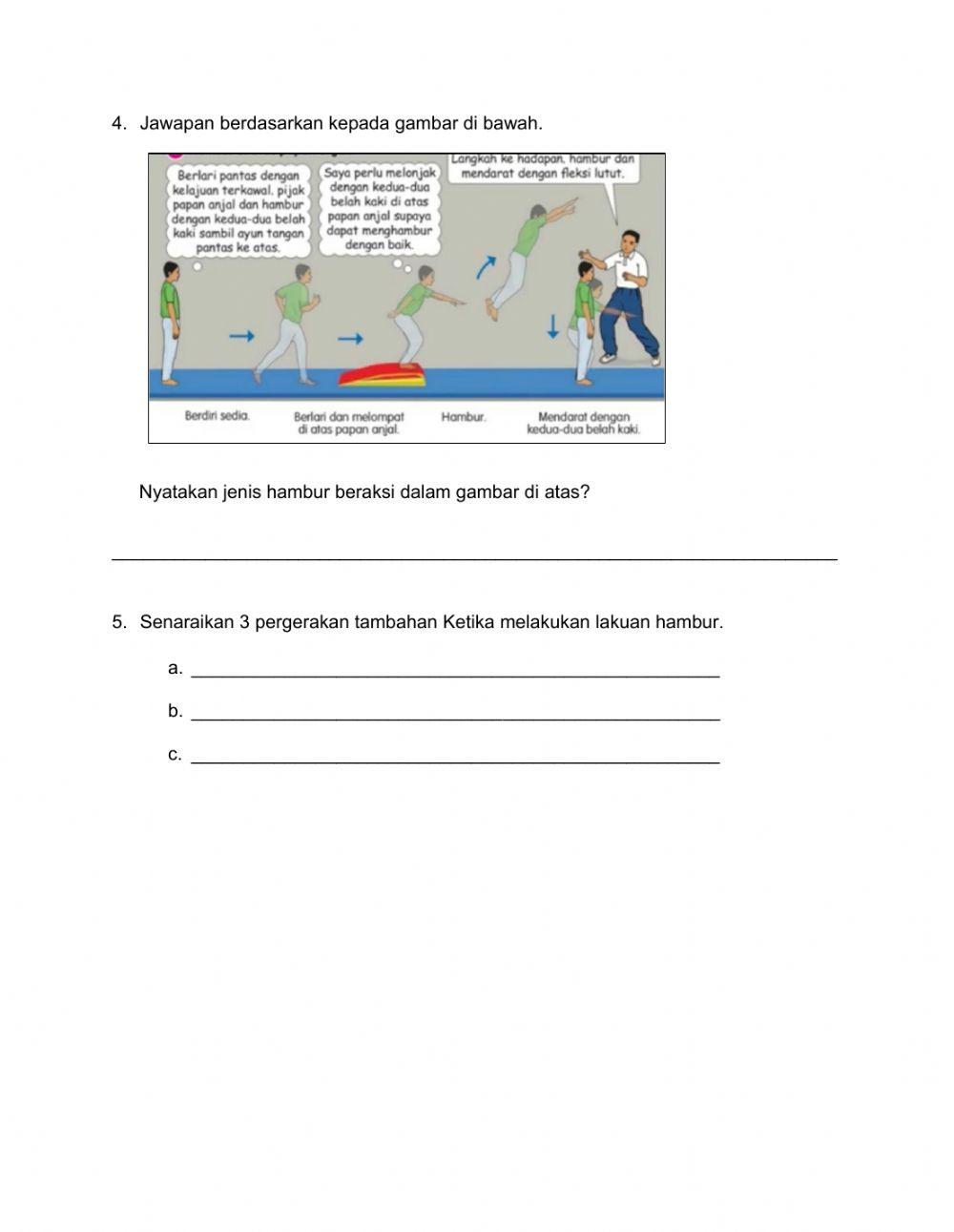 Latihan Pendidikan Jasmani Tahun 6