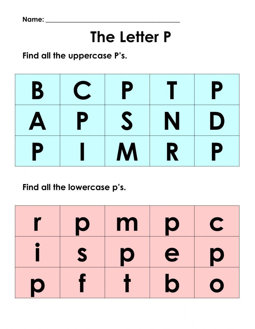 Find All The Letter Pp