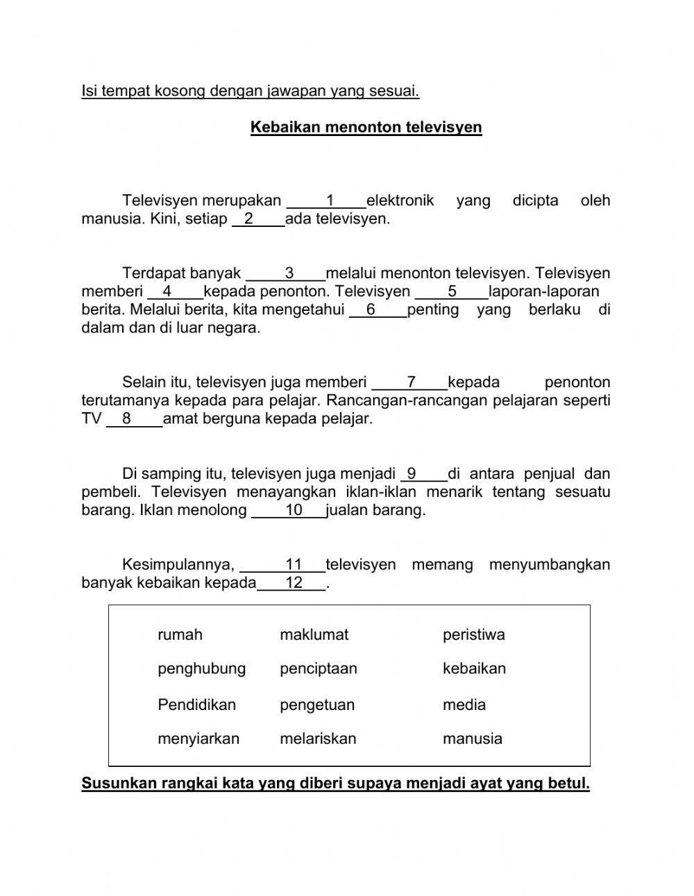 Latihan asas karangan
