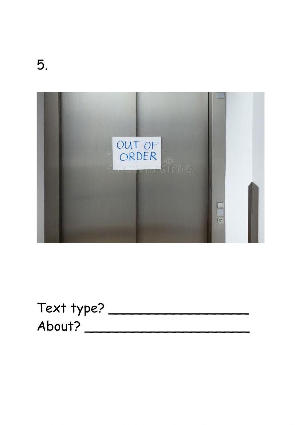 Text types reading e1 part 1