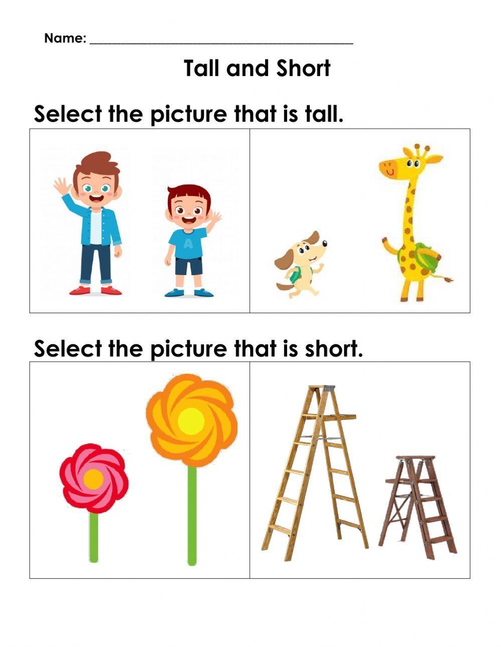Tall and Short, Comparison for Kids, Learn Pre-School Concepts with Siya