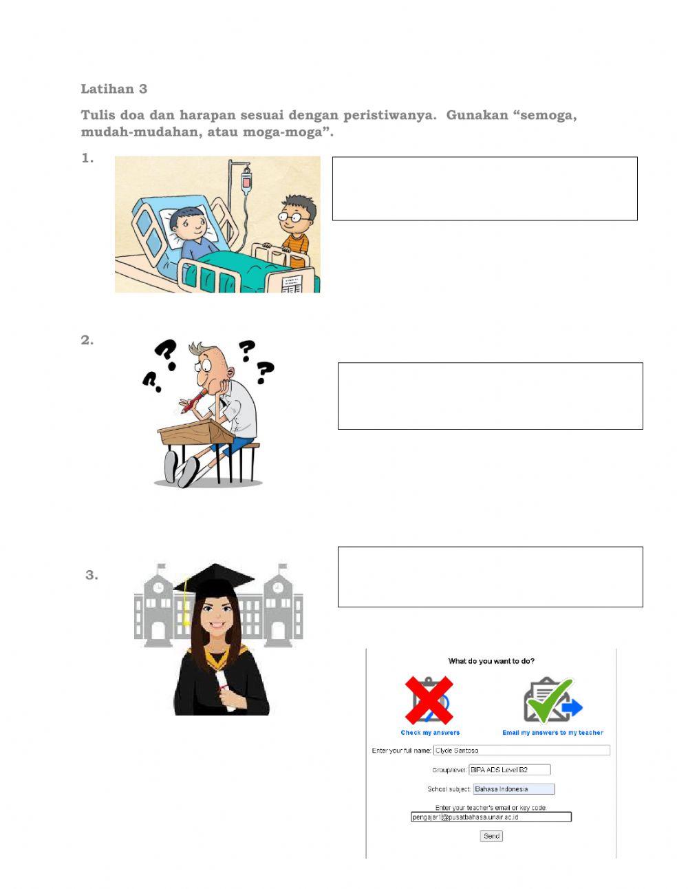 Menulis doa dan harapan