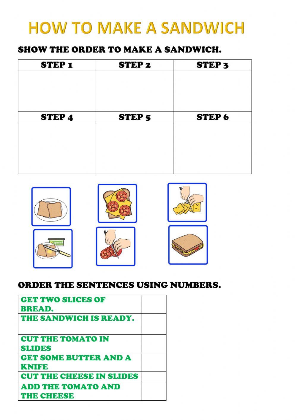Steps To Making A Sandwich