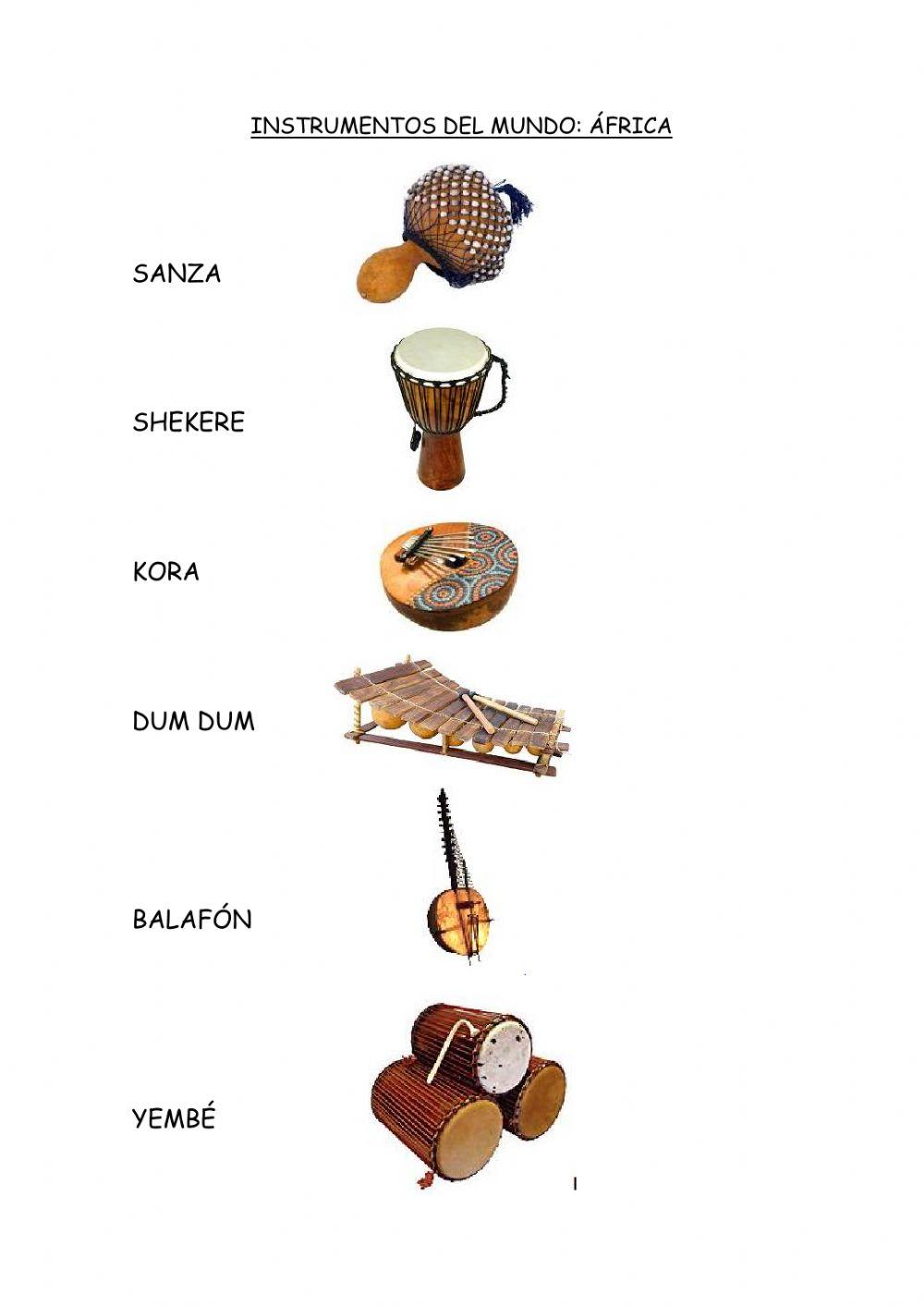 Instrumentos musicales del mundo: África