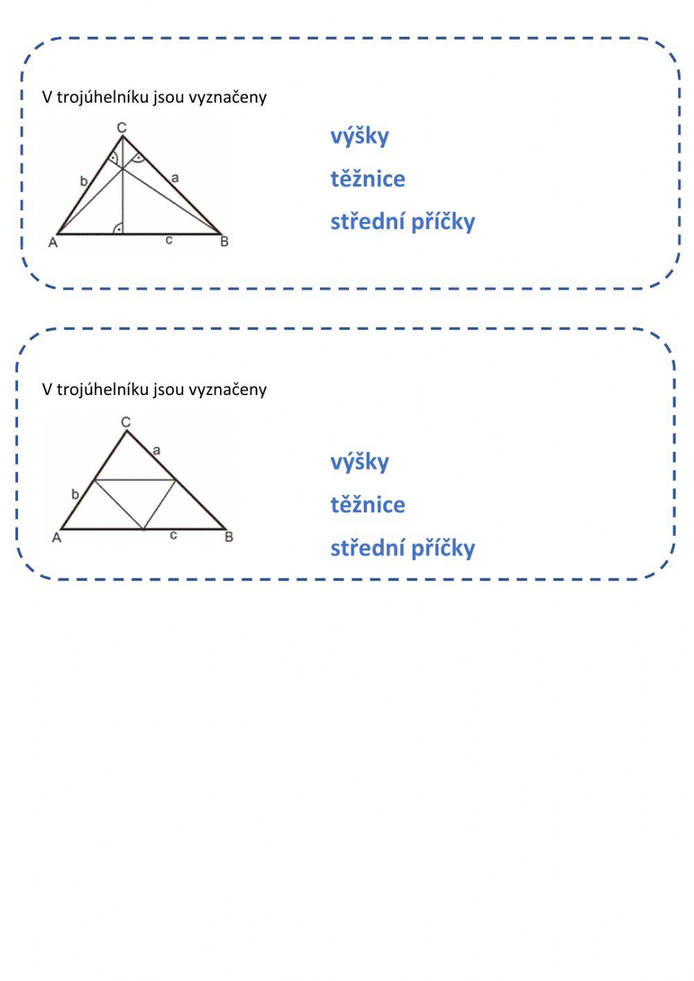 Opakování trojúhelníky