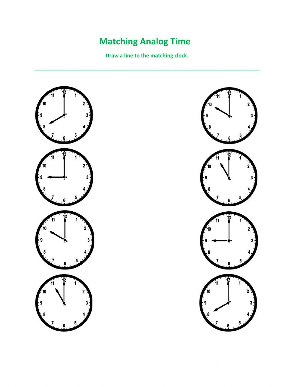 Matching Analog Time