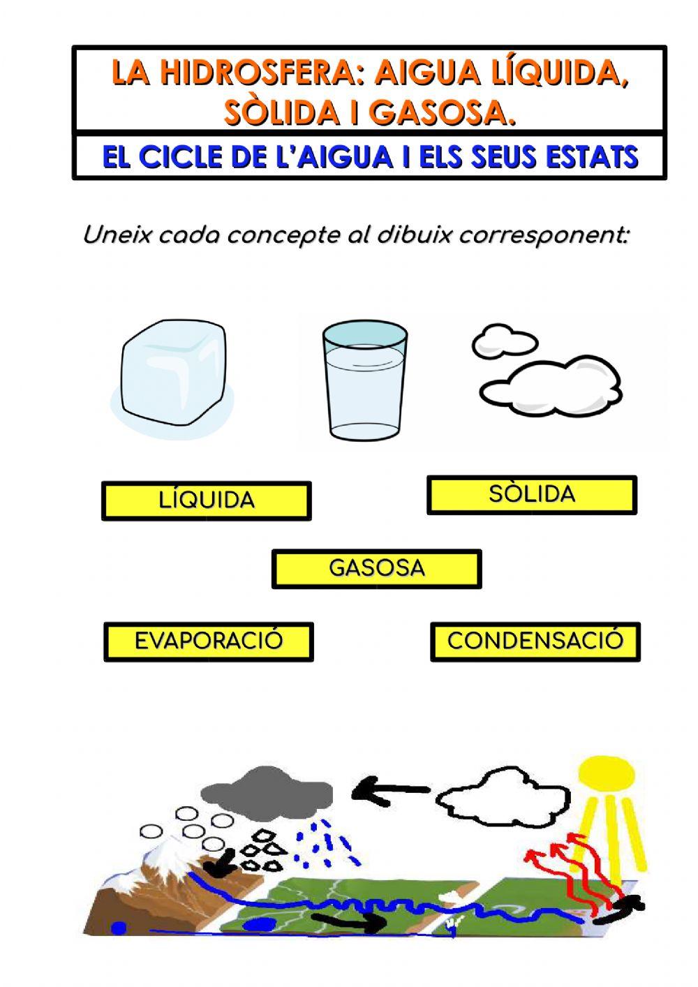 El cicle de l'aigua i els seus estats El cicle de l'aigua i els seus estats