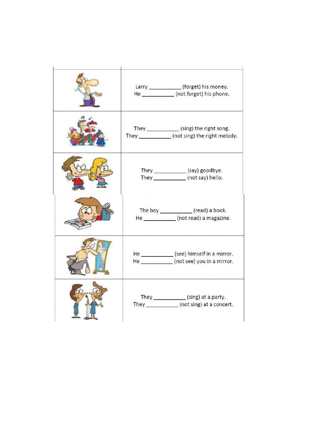 Complete the sentences