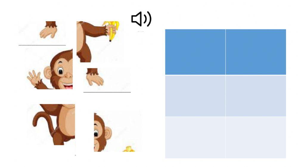 Puzzle of monkey