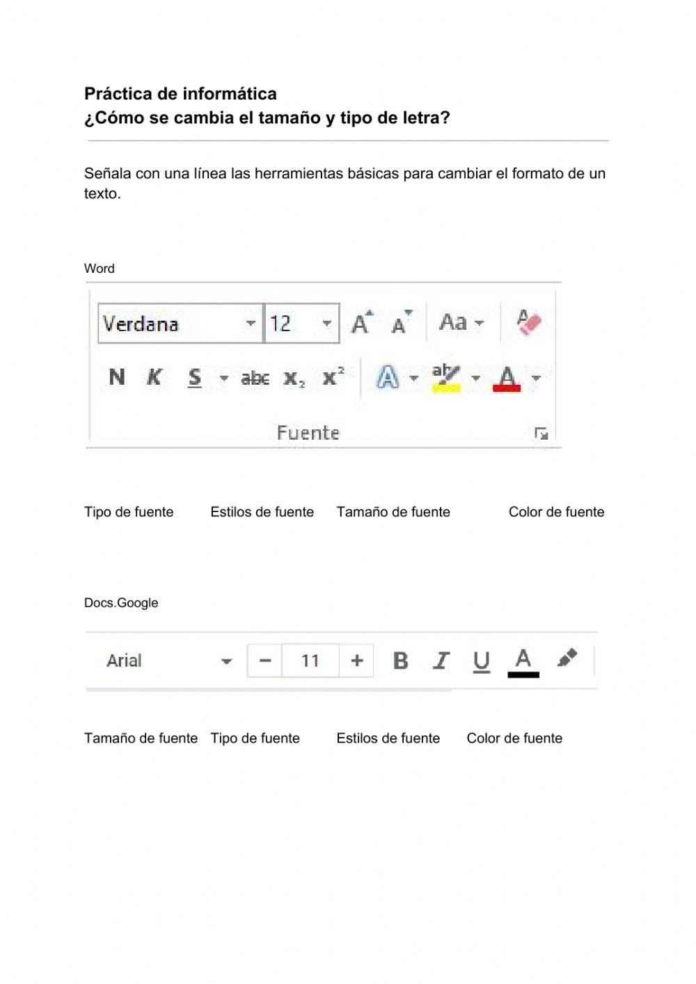 Herramientas de formato