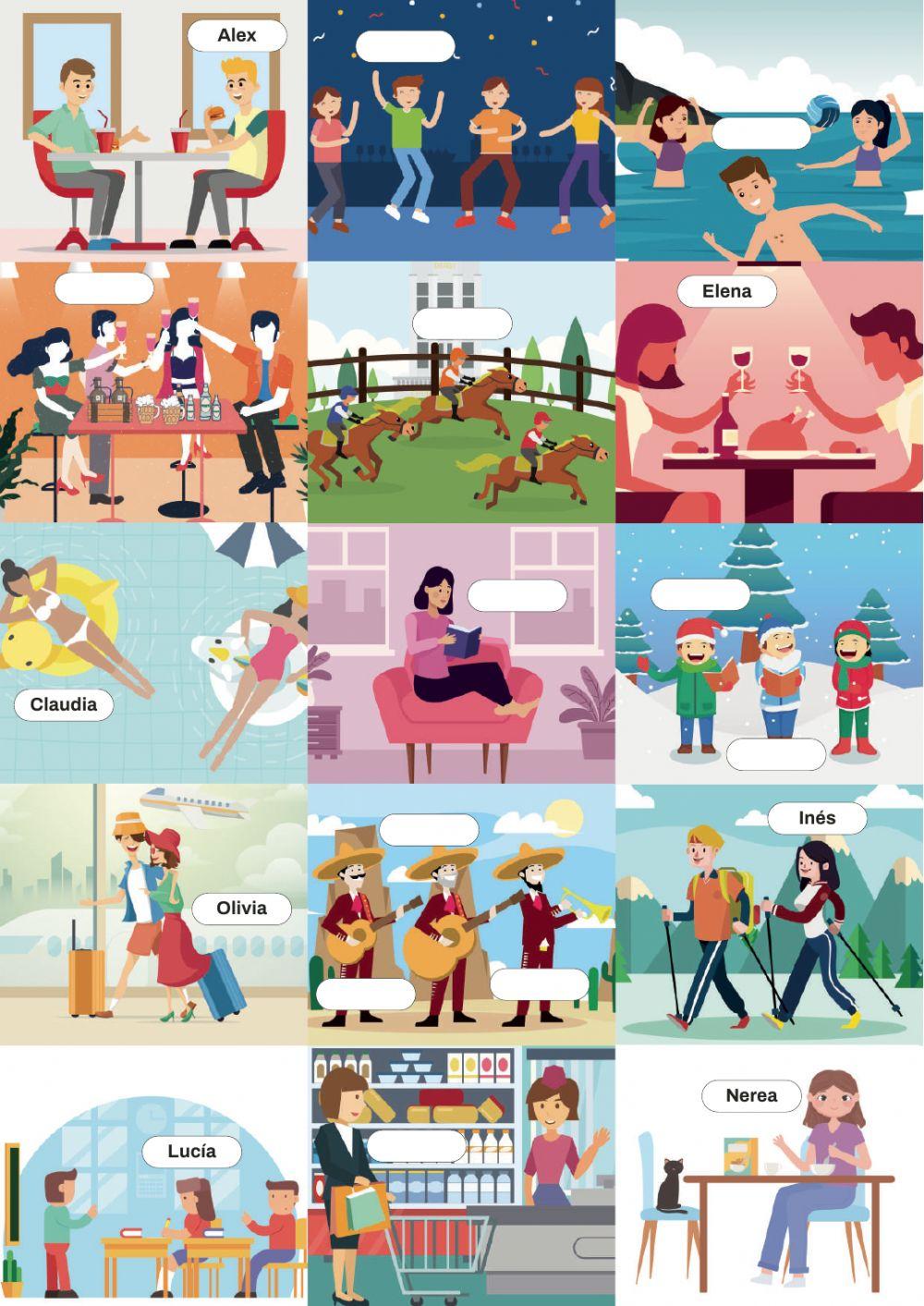 Actividades (Verbos comunes) - Estudiante B