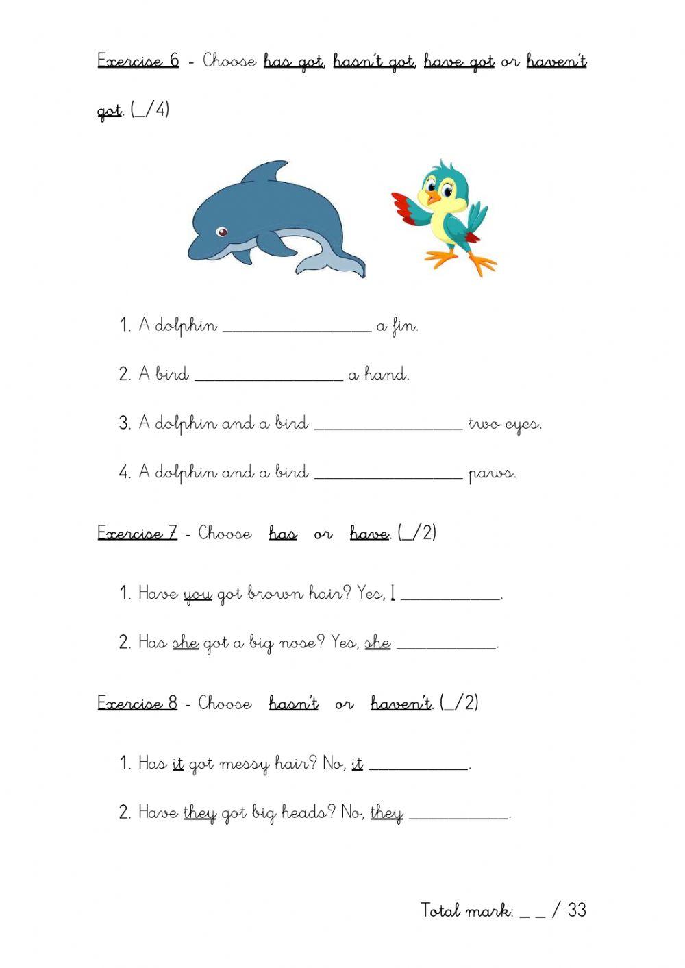 Wonderful World 1 - Second Term Test