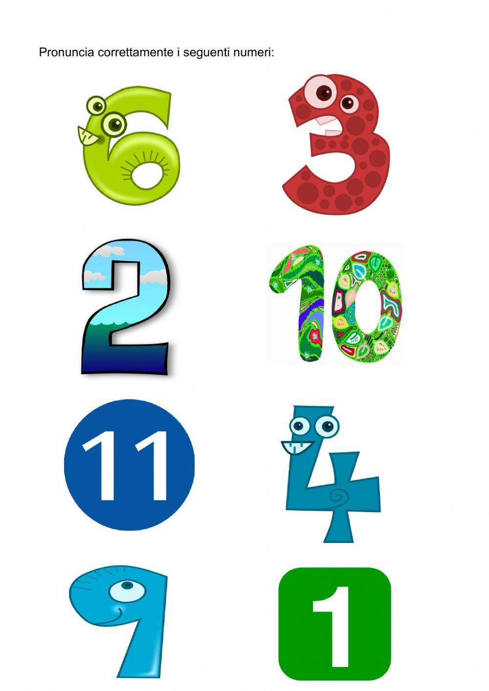 I numeri da 0 a 12 I numeri da 0 a 12