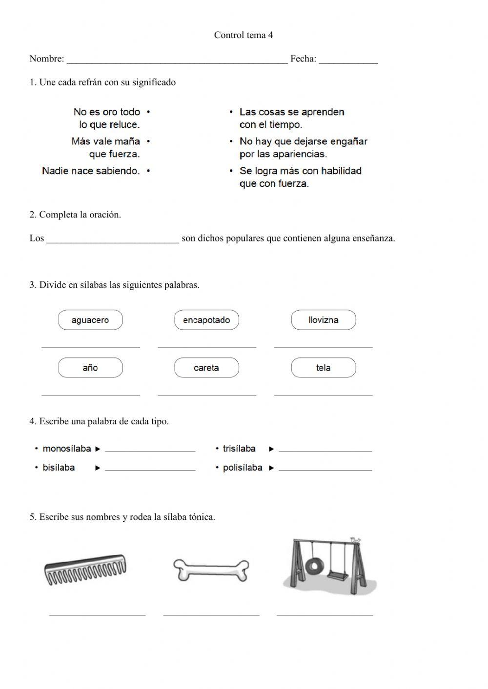 examen lengua tema 4