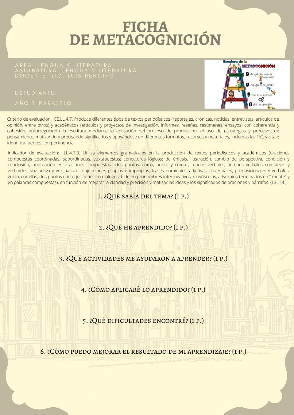 Quimestral- Lengua 9no