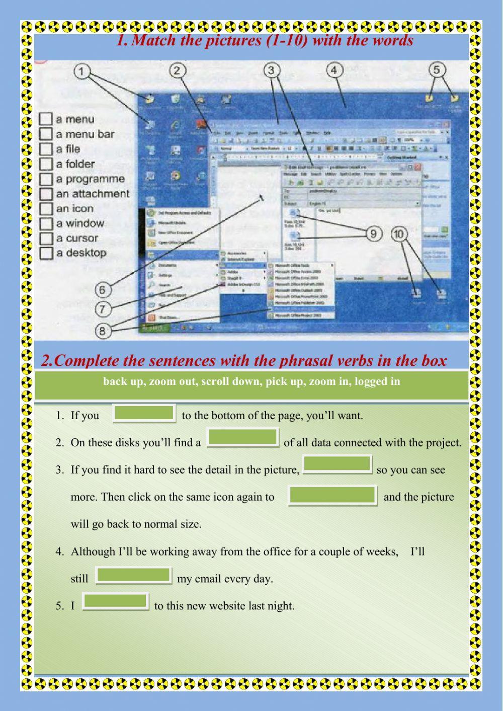 Pdf online worksheet: Computer | Live Worksheets