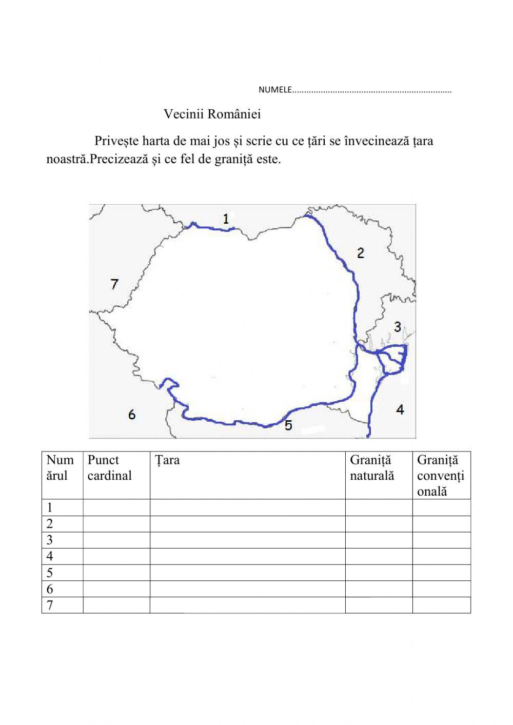 Granitele si vecinii Romaniei