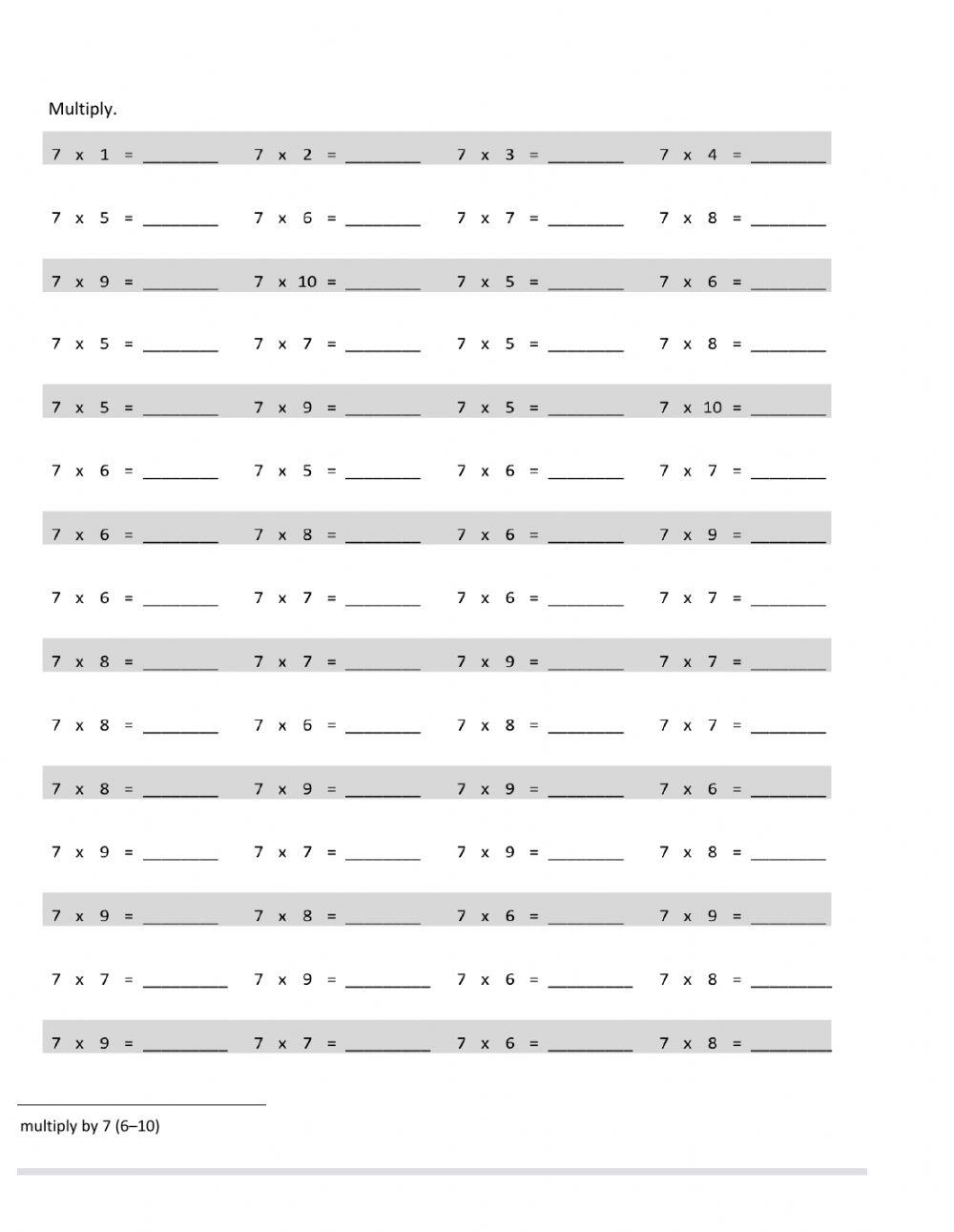 Lesson 8 Pattern Sheet