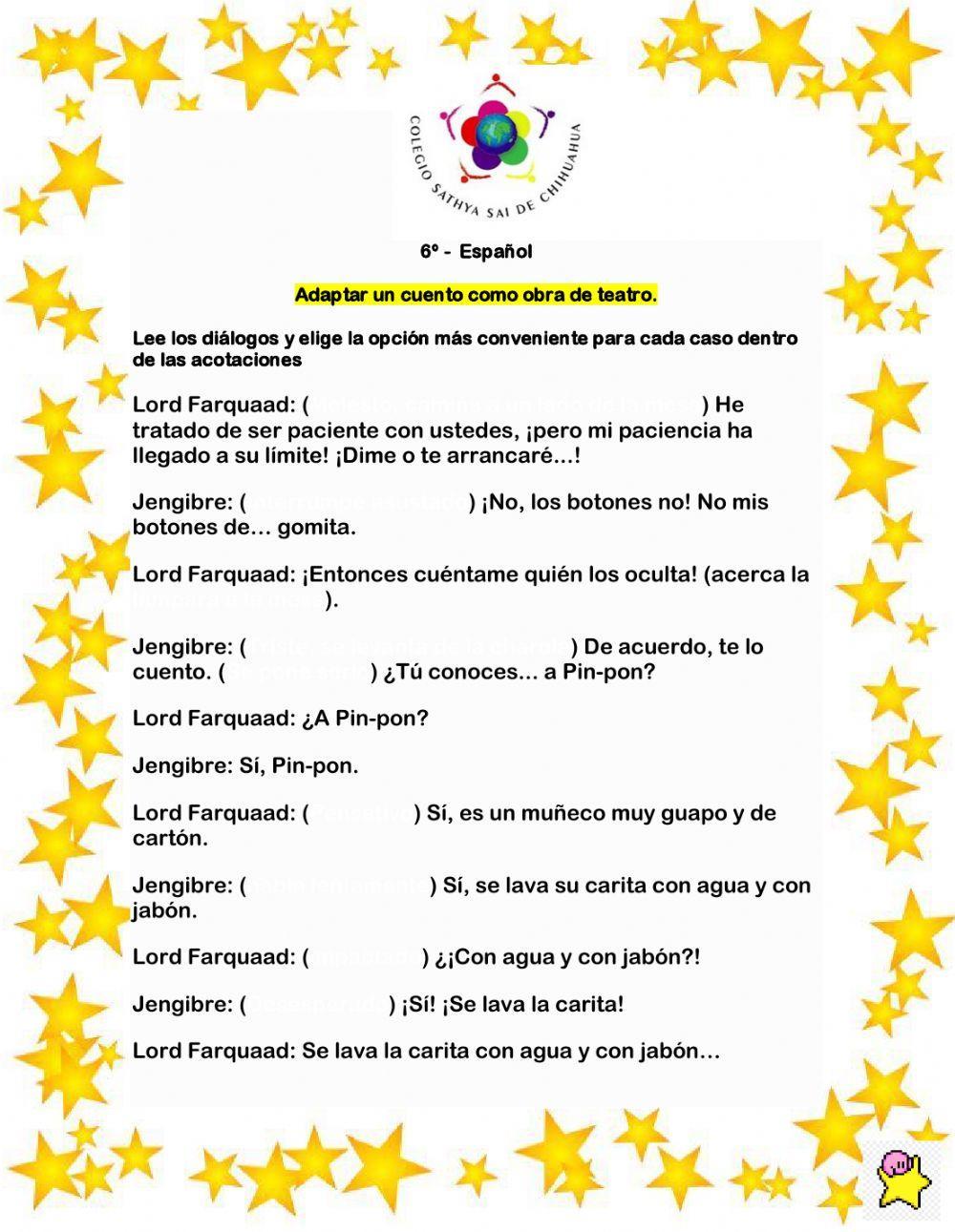 Diálogos en obras de teatro