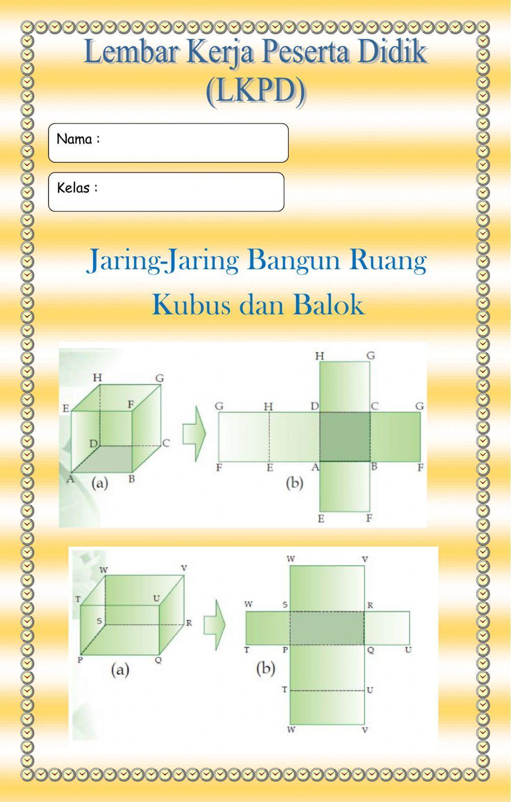 Jaring-Jaring Kubus dan Balok