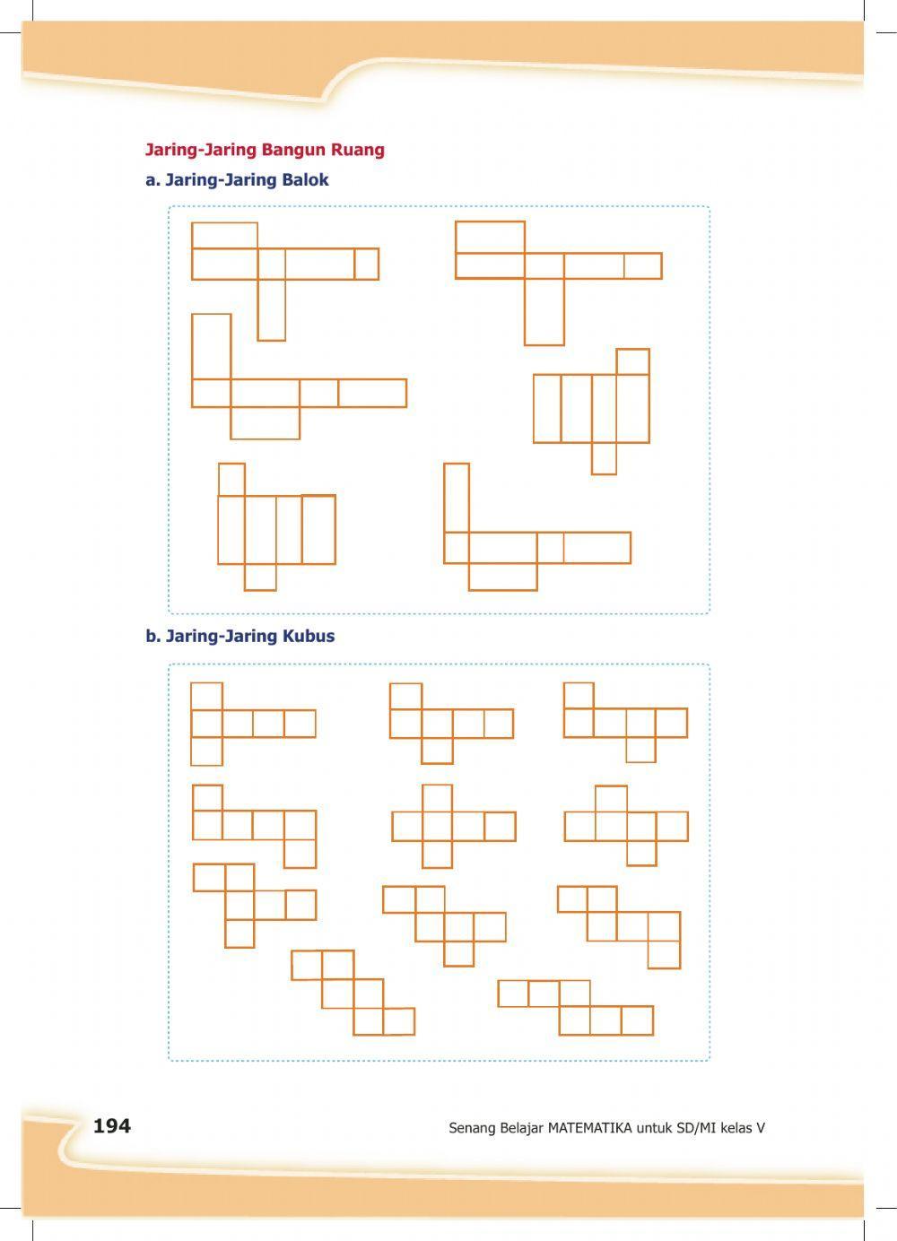 Jaring-Jaring Kubus dan Balok