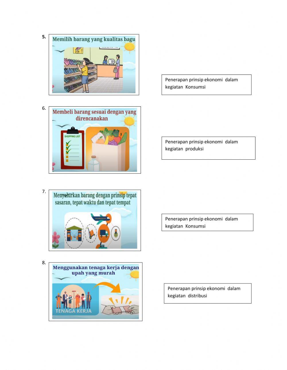 Tindakan, motif dan prinsip ekonomi