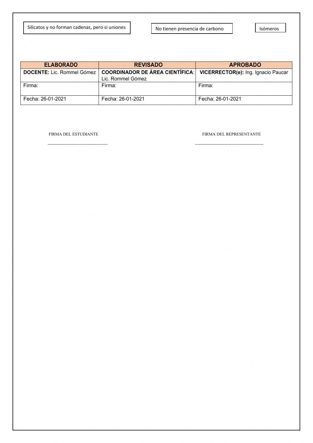 Materia orgánica e inorgánica